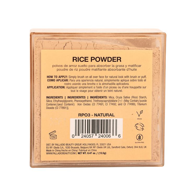 Palladio Natural Rice Loose Finishing Powder Natural
