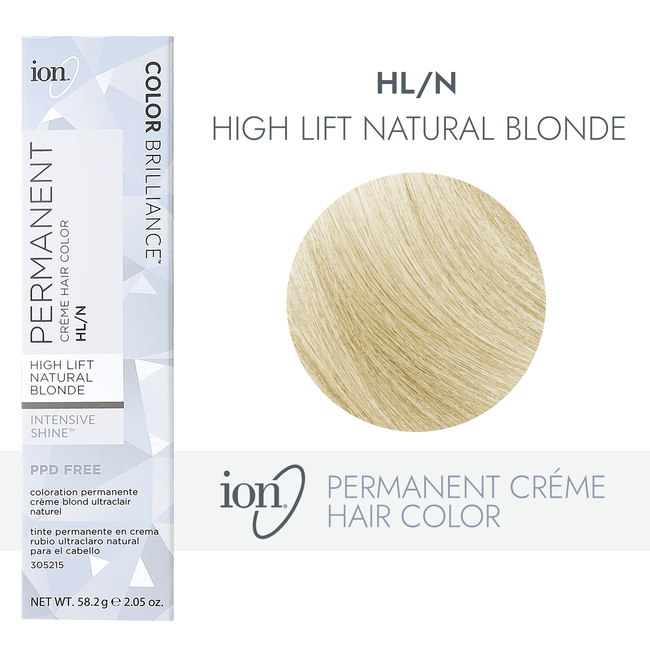 Ion HLN Hi Lift Natural Blonde Permanent Creme Hair Color by Color