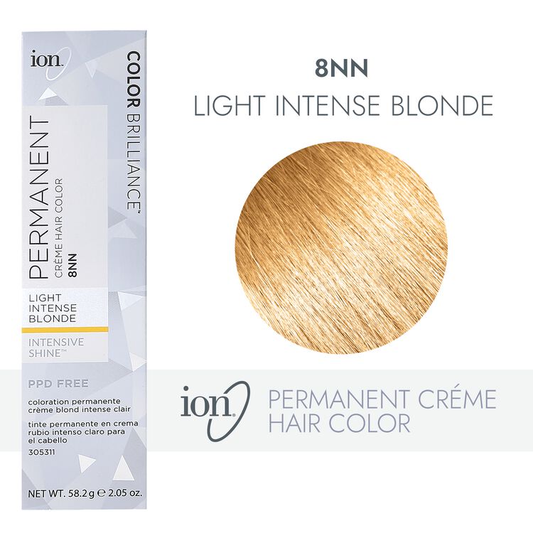 8NN Light Intense Blonde Permanent Creme Hair Color