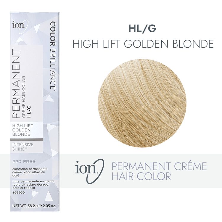 Ion HL-G Hi Lift Golden Blonde Permanent Creme Hair Color by Color ...