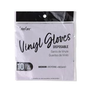 Medium Black Vinyl Gloves 10ct