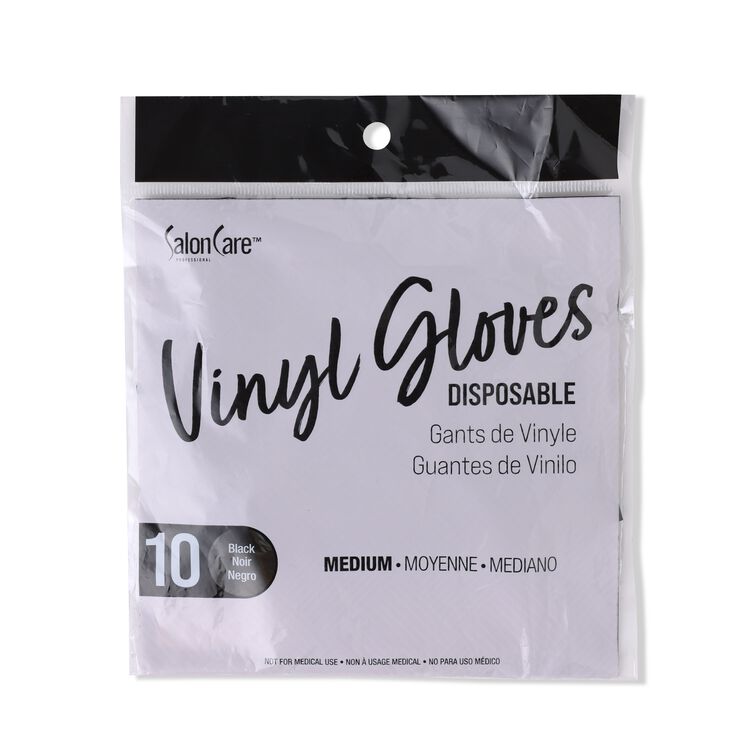 Medium Black Vinyl Gloves 10ct