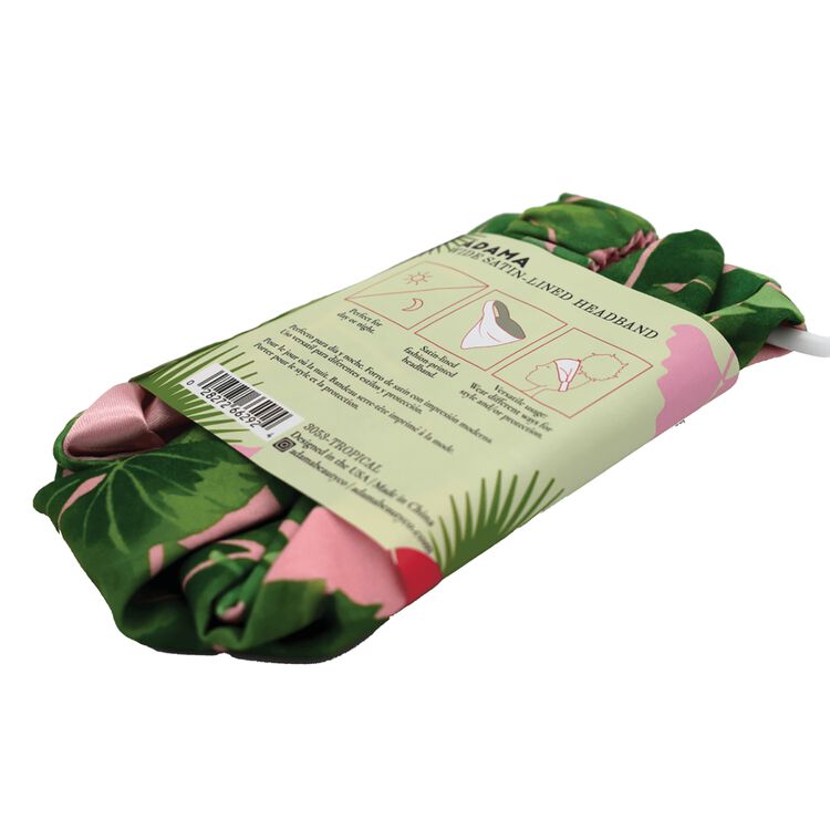Tropical Wide Satin Lined Headband