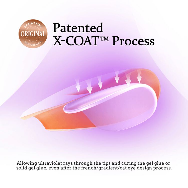 XCOATTIPS® Toe Nails - Short Squoval White French