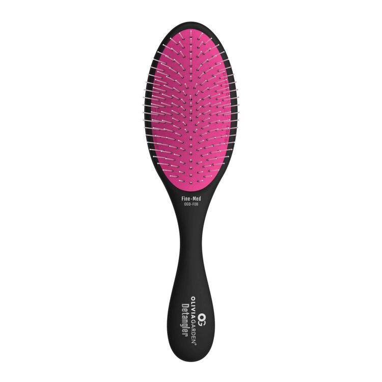 Recycled Plastic Detangler Brush Fine-Med Black