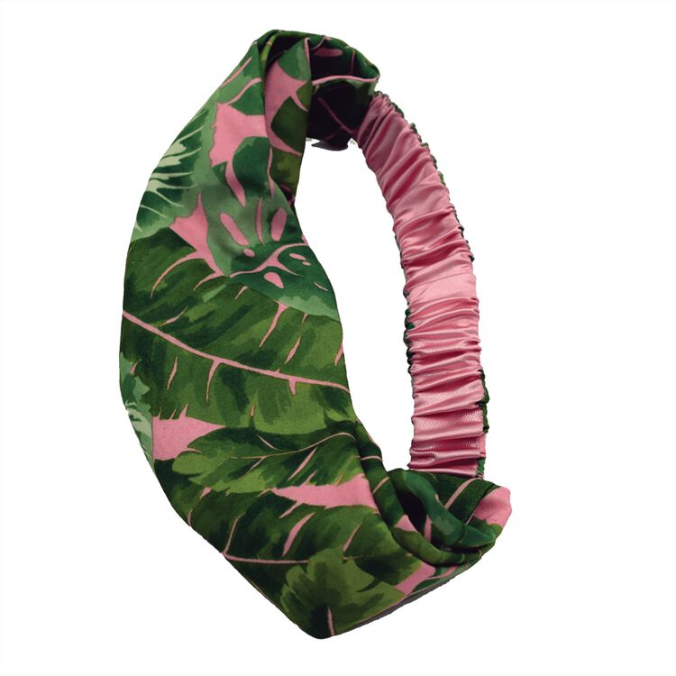 Tropical Wide Satin Lined Headband