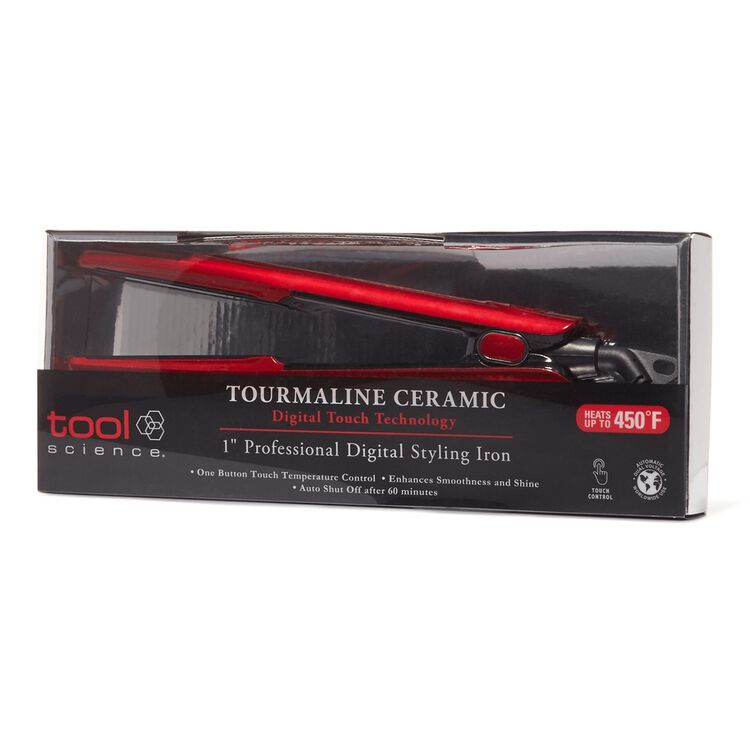 Digital Touch Ceramic Tourmaline Flat Iron 1 Inch