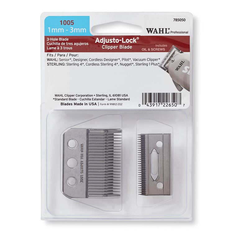3hole Adjustolock Clipper Blade Set by Wahl Replacement Blades