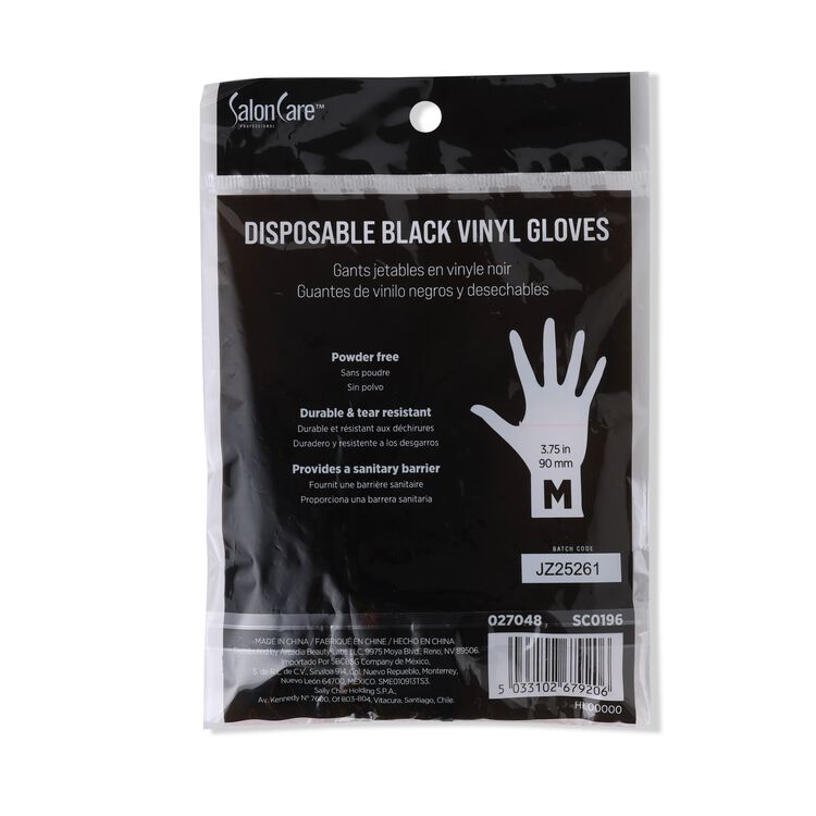 Large Black Vinyl Gloves 2ct