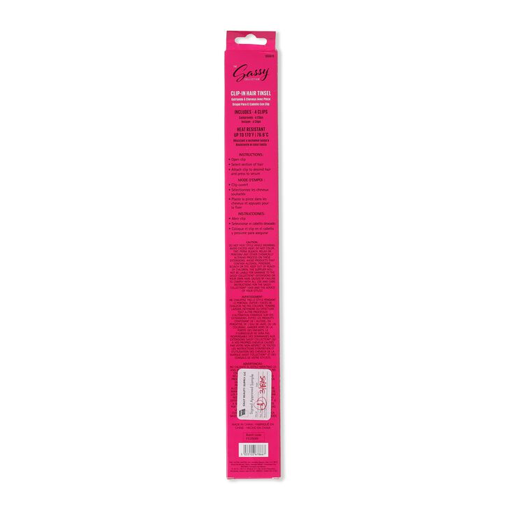 Clip-in Hair Tinsel - Red