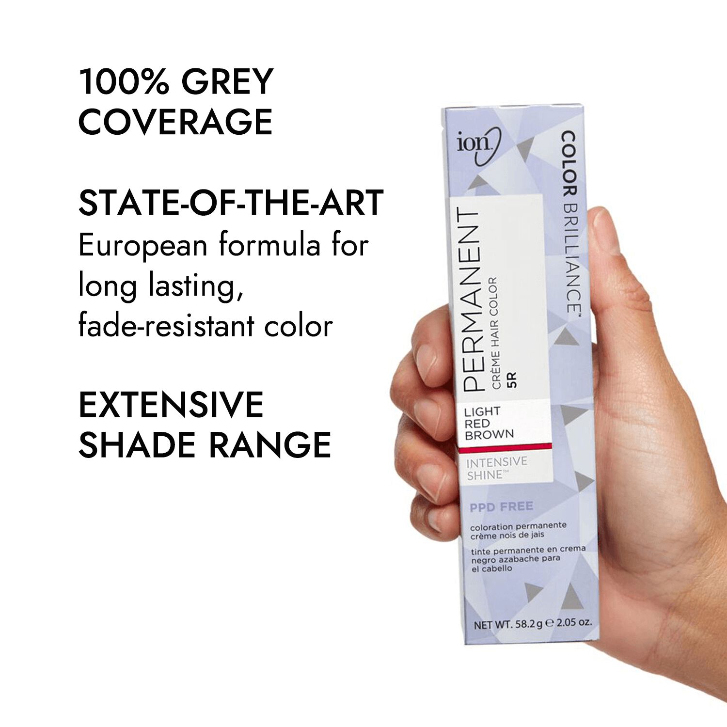 Ion 5R Light Red Brown Permanent Creme Hair Color by Color Brilliance