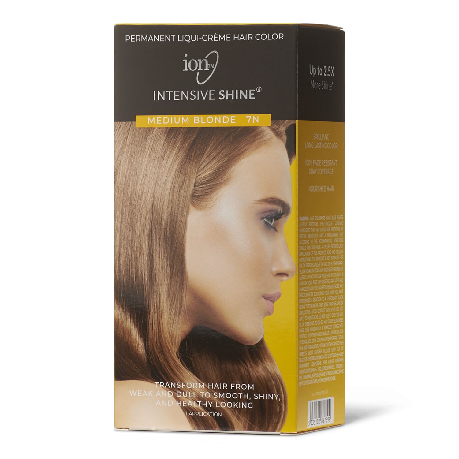 ion Intensive Shine Hair Color Kit Medium Blonde 7N | Hair Color Kit