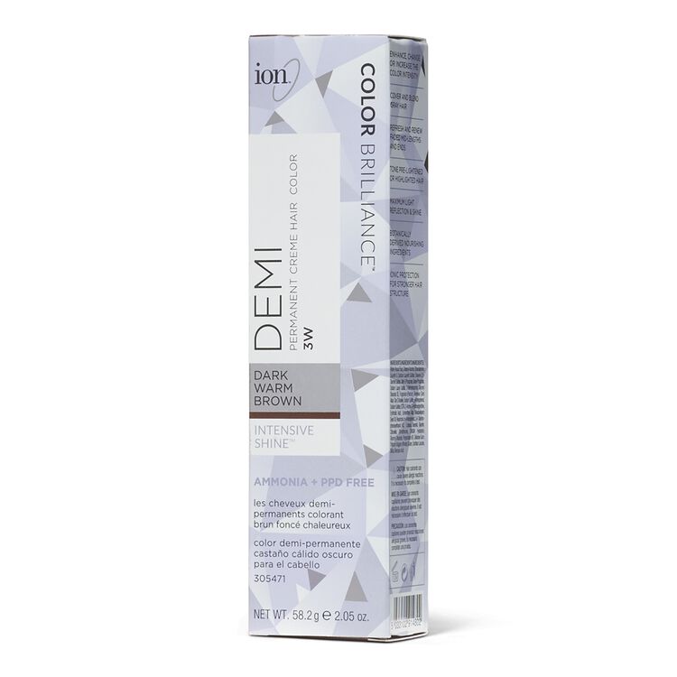 Intensive Shine 3W Dark Warm Brown Demi Permanent Creme Hair Color