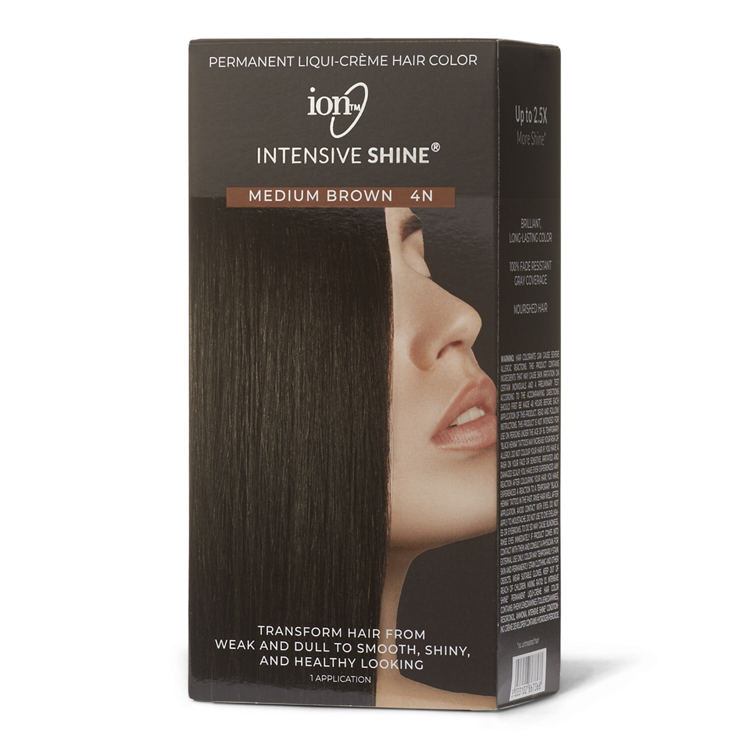 ion Intensive Shine Hair Color Kit Medium Brown 4N Hair Color Kit
