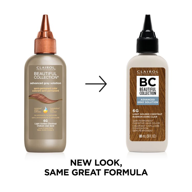 Clairol Beautiful Collection Advanced Gray Solution Semi-permanent Color Light Golden Chestnut