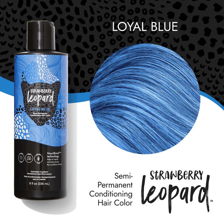 Strawberry Leopard Loyal Blue Semi Permanent Conditioning Hair