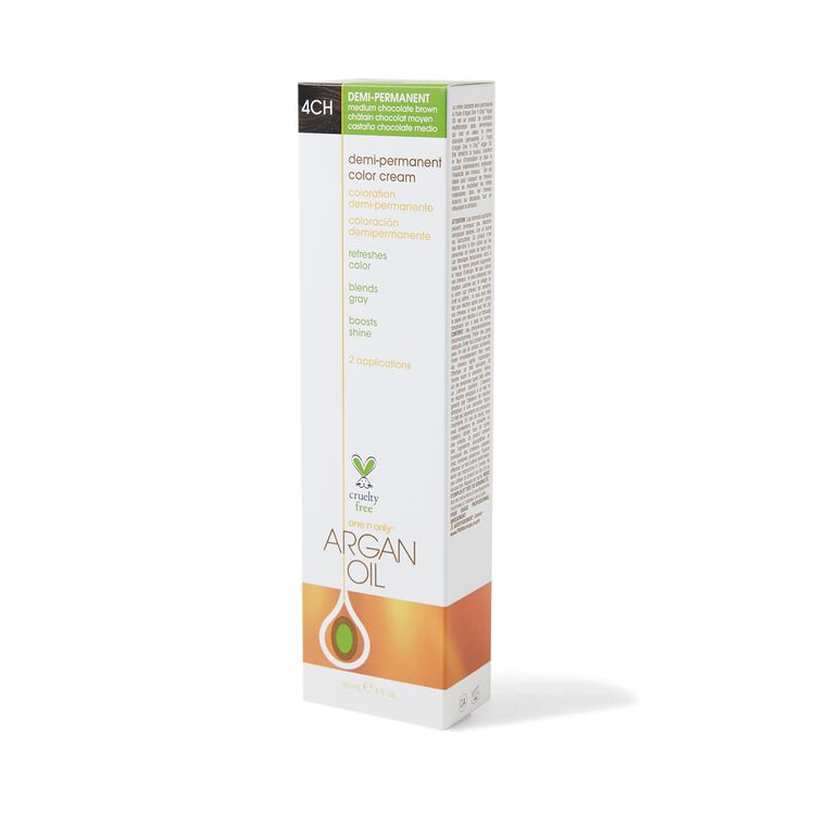 Argan Oil Demi Permanent Color Cream 4CH Med Chocolate Brown