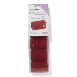 Red 1-1/2 Inch Classic Style Self Grip Rollers 5 Pack