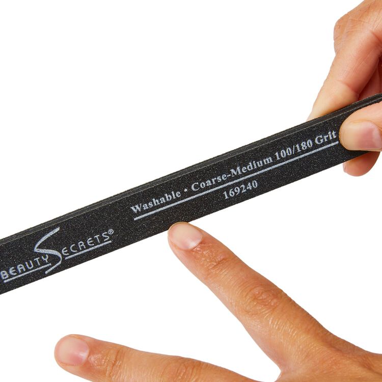 Black Cushion Nail File Medium Coarse 180/100 48 Count