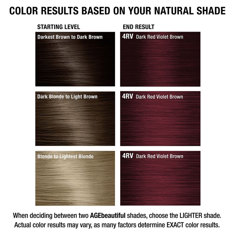 4RV Dark Red Violet Brown Permanent Liqui Crème Hair Color Red Violets Collection
