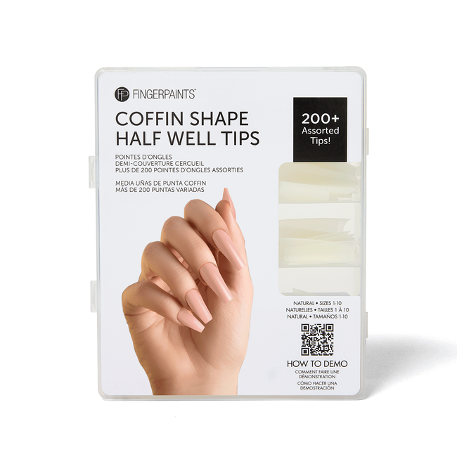 FingerPaints Coffin Shape Half Well Tips | Nails | Sally Beauty