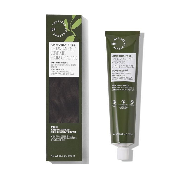 Ammonia-Free Permanent Hair Color Natural Darkest Rich Chestnut Brown 2NN