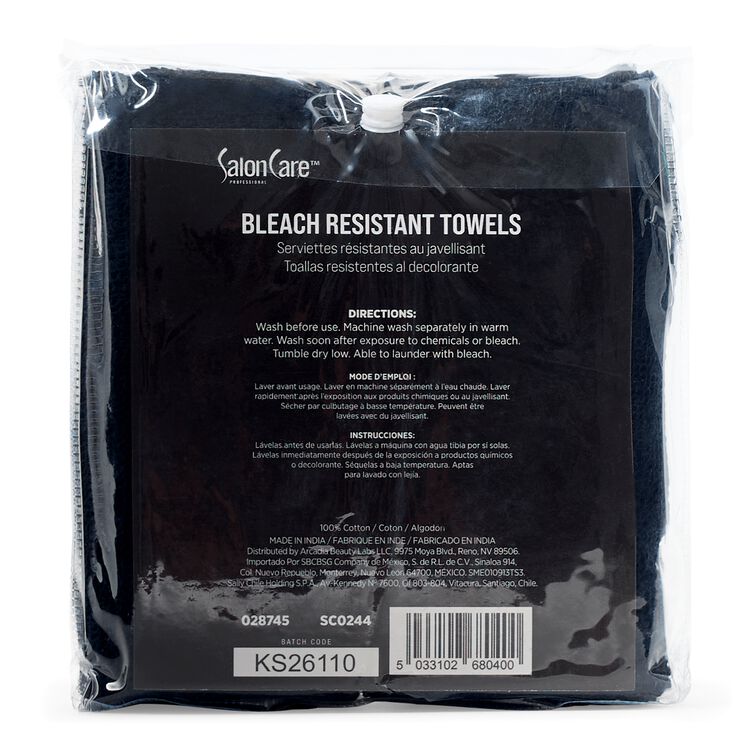 Black Bleach Resistant Towels 2CT