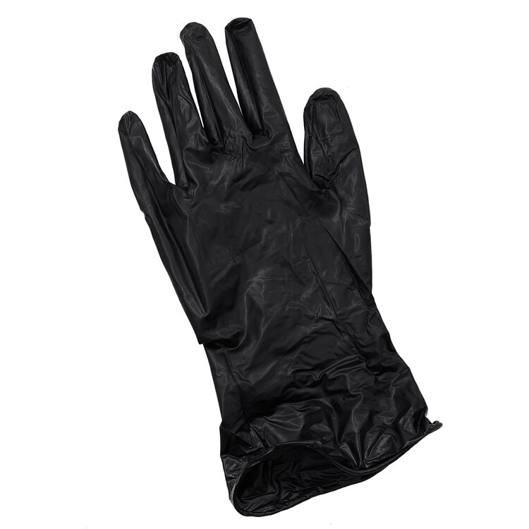 X-Large 10ct Black Vinyl Gloves