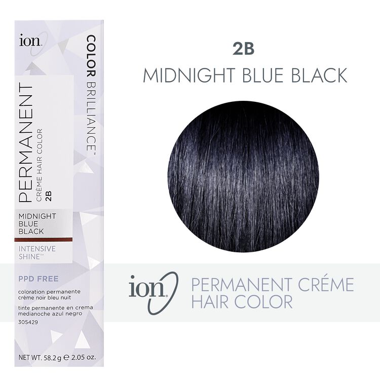Midnight Blue Black Permanent Creme Hair Color