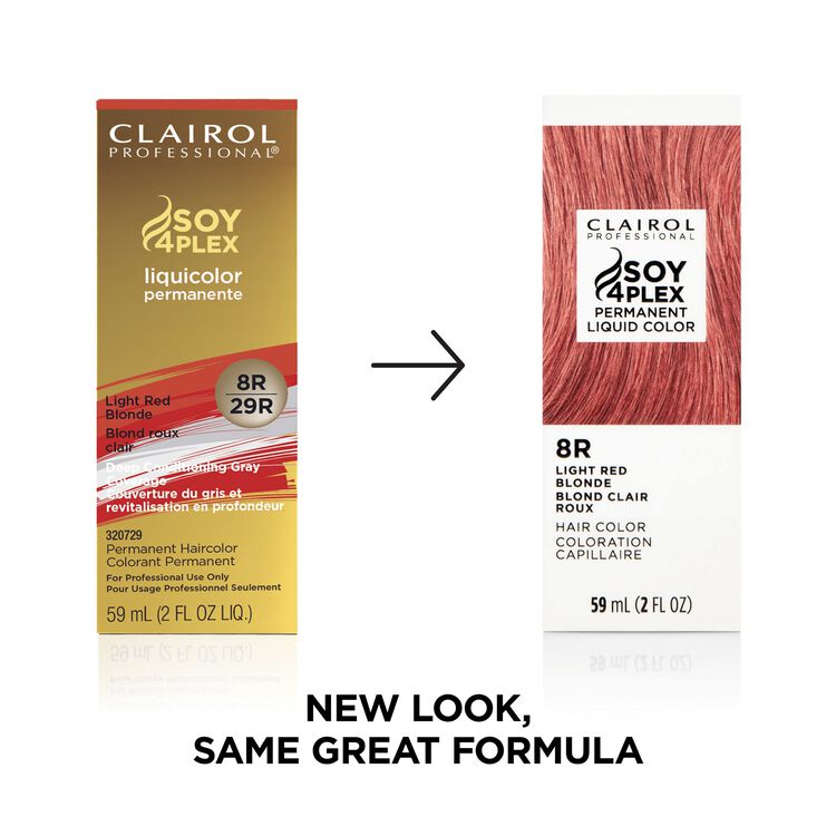 8R Light Red Blonde Permanent Liquid Hair Color