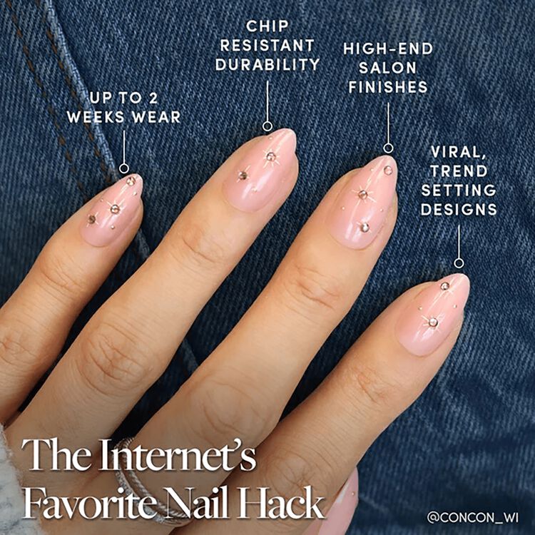 Pink Comet Press-On Nails