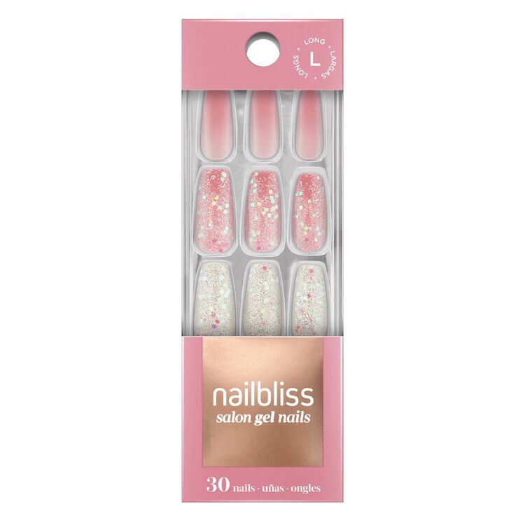 Nail Bliss Cinnamon Rolls Gel Nail kit - press-on nails, gel nails, pink  glitter nails, dashing diva
