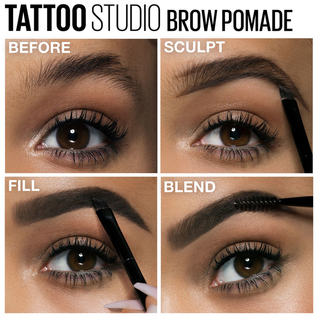 Maybelline Tattoo Studio Brow Pomade Long Lasting, Buildable Eyebrow