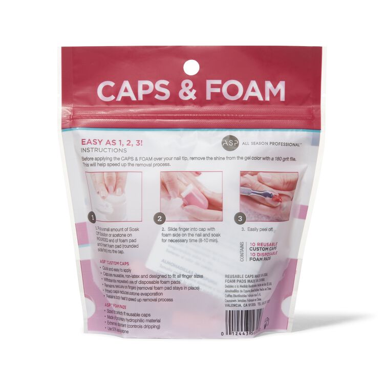 Soak Off Gel Polish Caps & Foam Pads