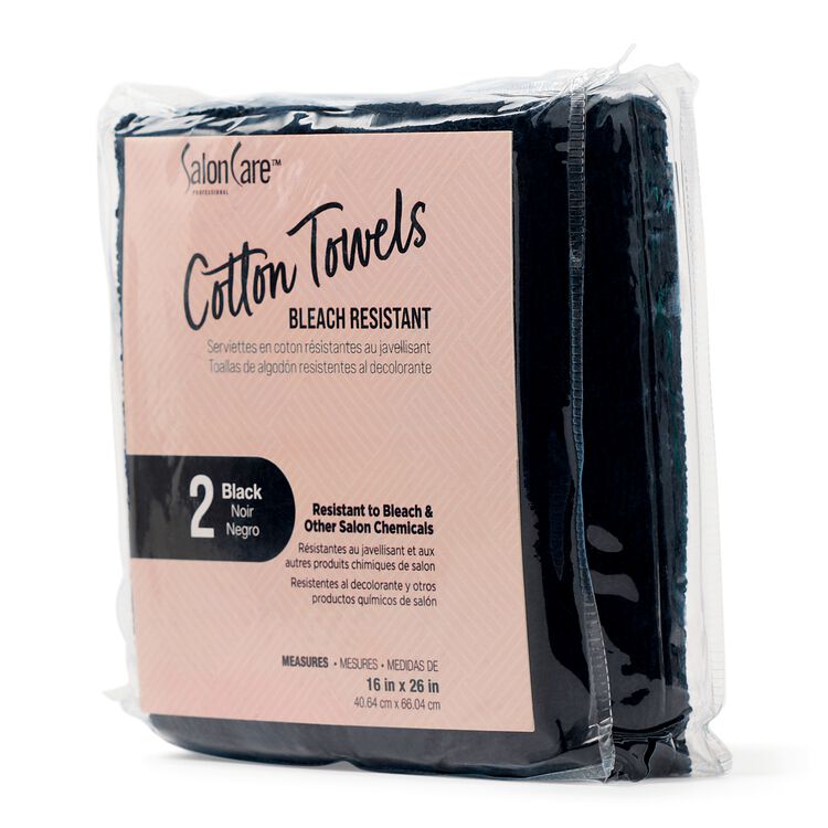Black Bleach Resistant Towels 2CT