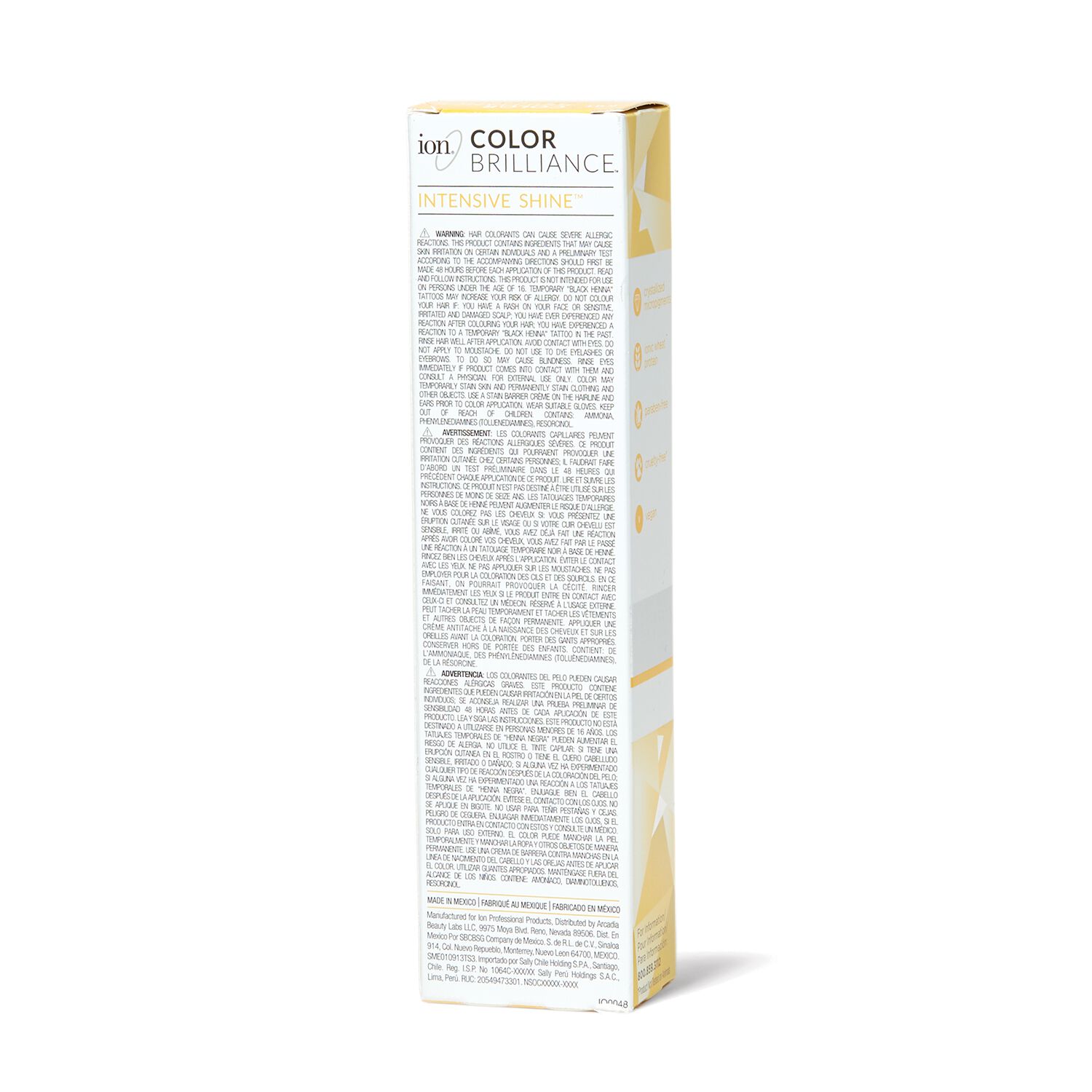 Ion True Tones for Dark Hair Permanent Crème Hair Color Ash Blonde