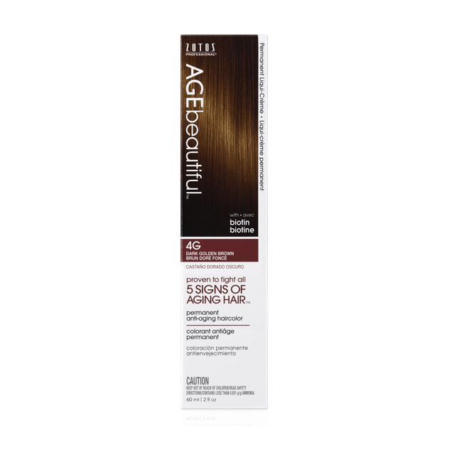 4G Dark Golden Brown Permanent LiquiCreme Hair Color by AGEbeautiful