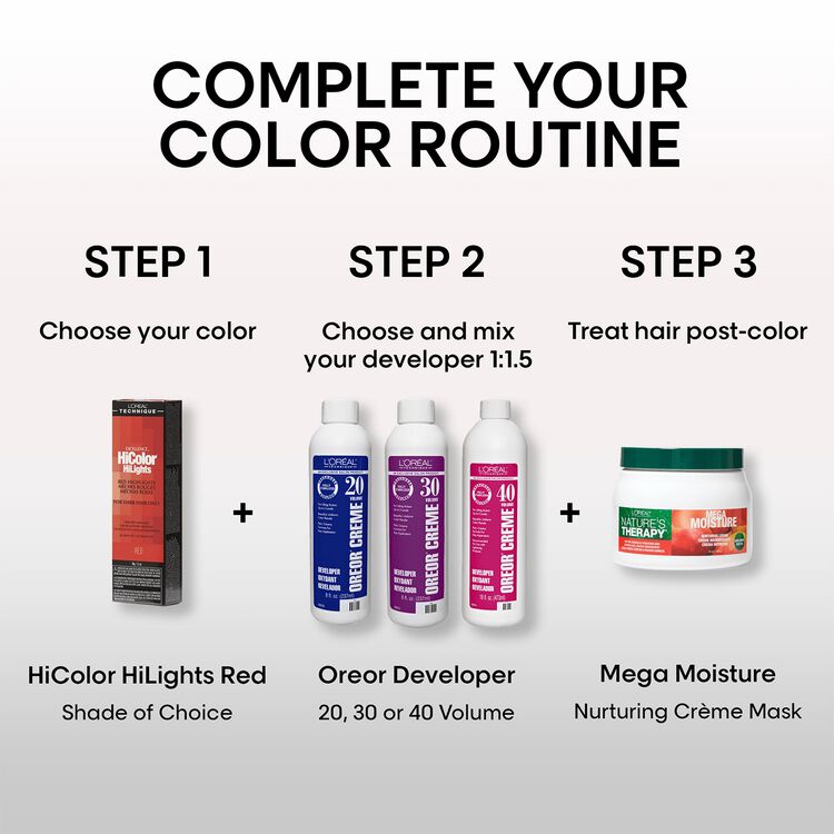 HiColor Red HiLights Copper Permanent Creme Hair Color