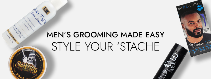 Men's grooming made easy. Style your 'stache.
