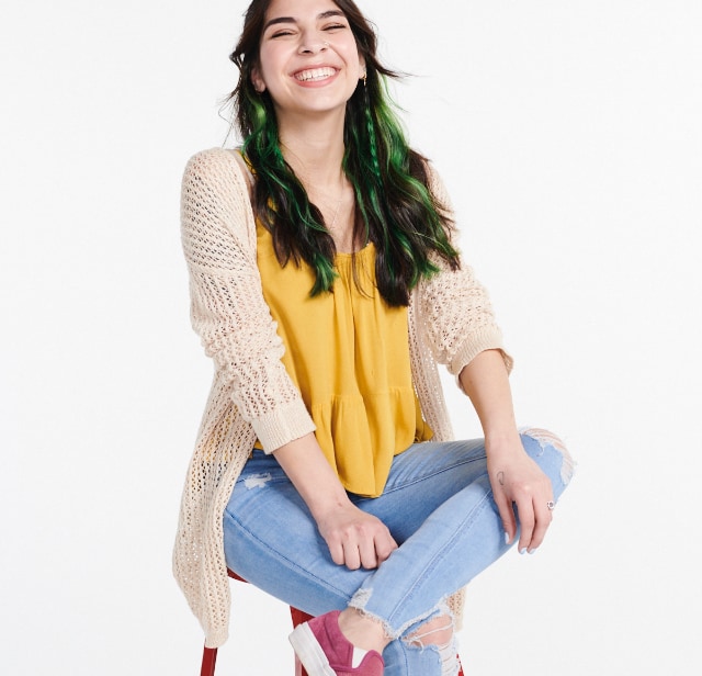 Photo of Jackelyn with Green Hair