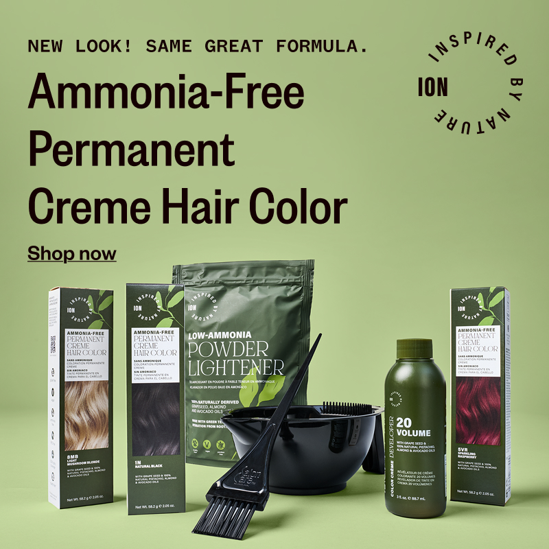ion inspired by nature. New Look ! Same great formula. Ammonia-free permanent creme hair colour. Shop Now.