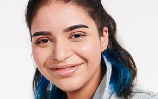 Photo of Samantha with Blue Hair